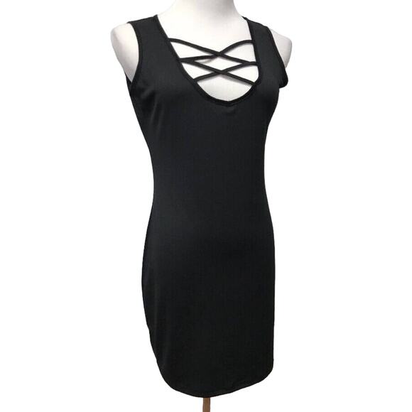 Yoins Dress Womens Large Sheath Black - Picture 1 of 8